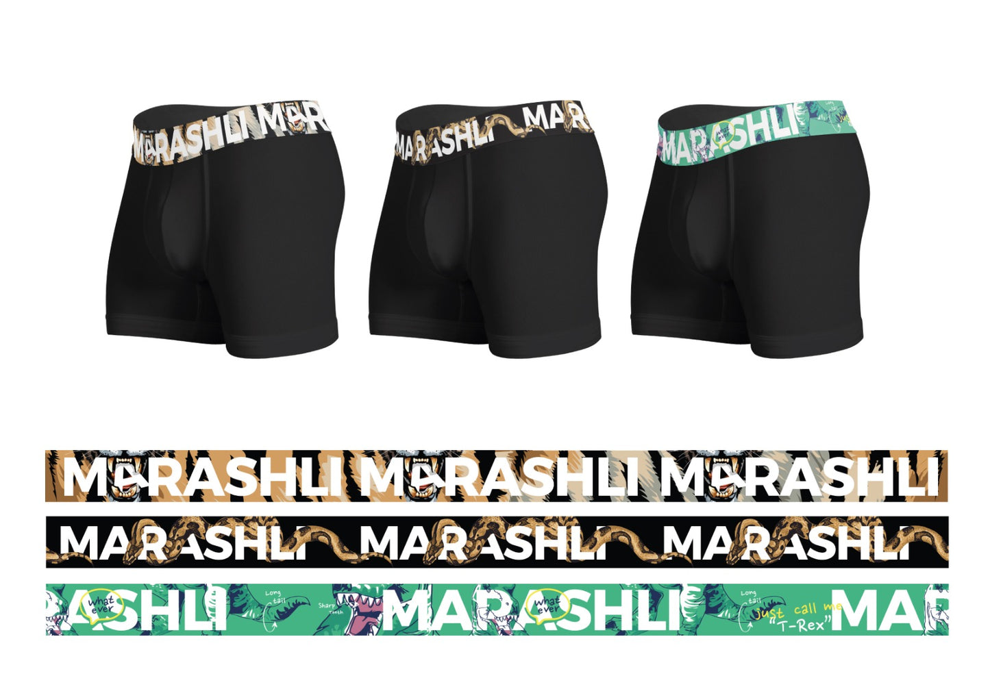1.Jungle / 3-Pack /Boxer Briefs