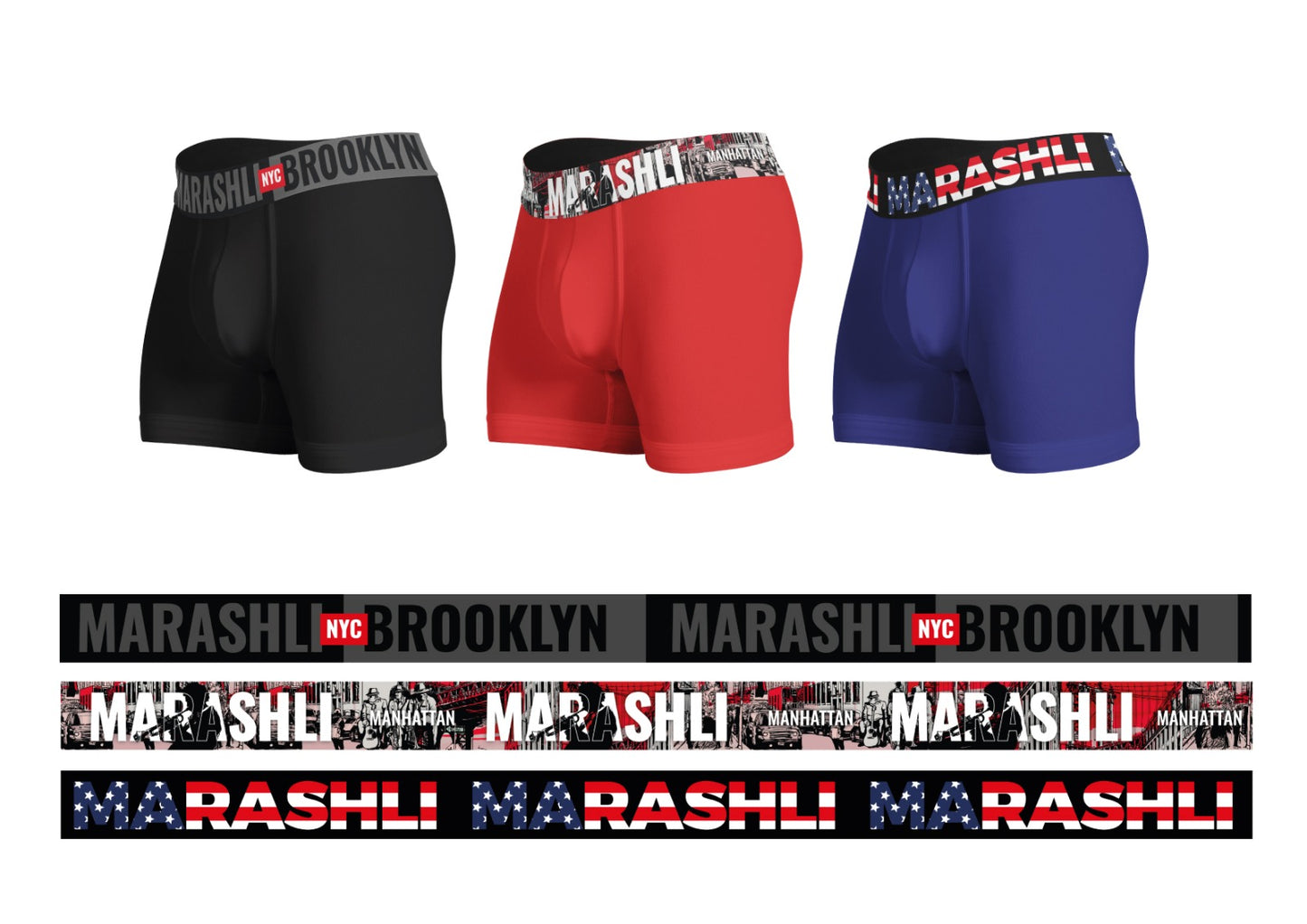 1.New York / 3-Pack /Boxer Briefs